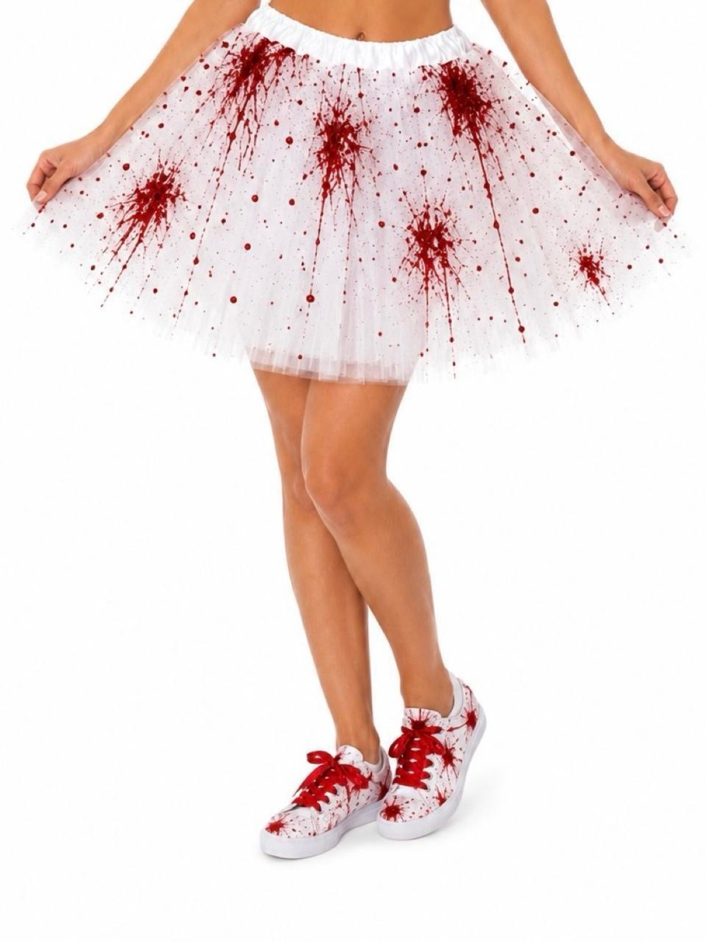 Horror Splash Handmade Custom White Tutu Halloween Costume Party New